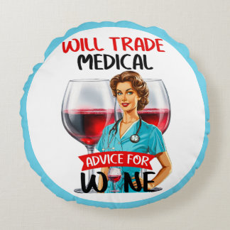 Almofada Redonda Enfermeira Nostálgica Cuta Pinup Comercializará Co