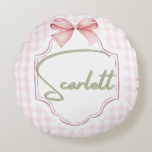 Almofada Redonda Enfermeiro Scarlett Baby Gingham Personalizado