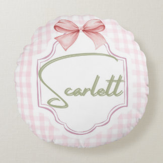 Almofada Redonda Enfermeiro Scarlett Baby Gingham Personalizado