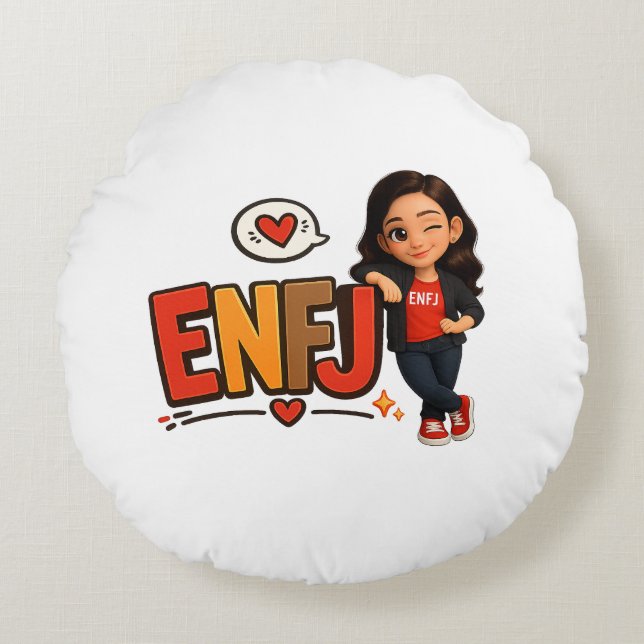 ALMOFADA REDONDA ENFJ (Frente)