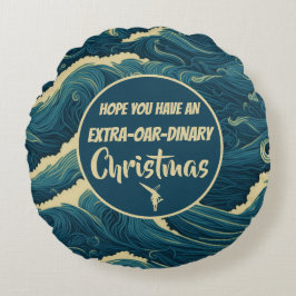 Almofada Redonda Engraçado de Natal personalizado