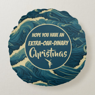 Almofada Redonda Engraçado de Natal personalizado