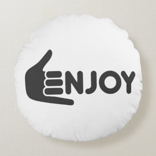 Almofada Redonda Enjoy T-Shirt (Frente)