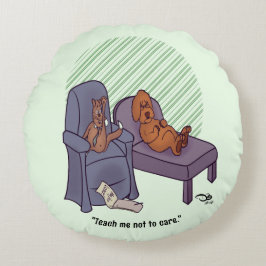 Almofada Redonda Ensinar-me a não me importar