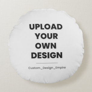 Almofada Redonda Envie Seu Próprio Design Aqui   Modelo Personaliza