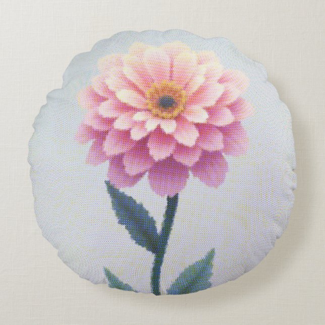 Almofada Redonda Ephemeral Petal Sketch (Frente)