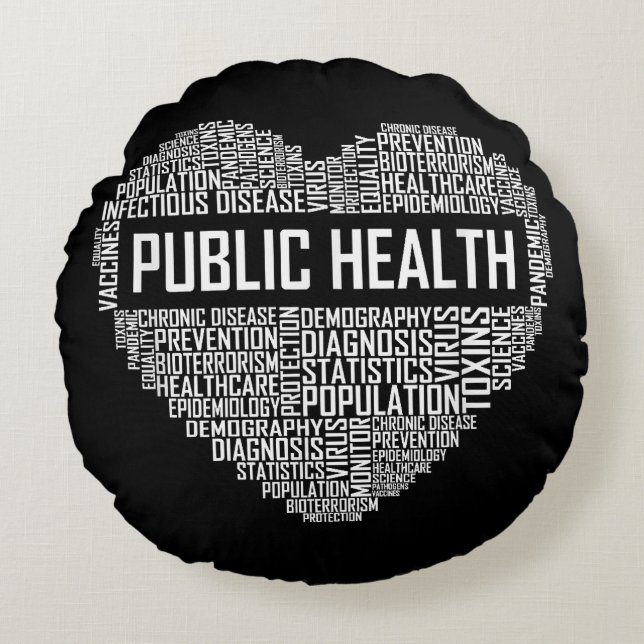 Almofada Redonda Epidemi - Trabalhador do Setor de Saúde Pública (Frente)