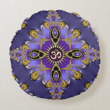 Equilíbrio Roxo OM Mandala Espiritual Yoga