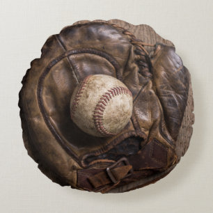Almofada Redonda Equipamento de basebol do vintage