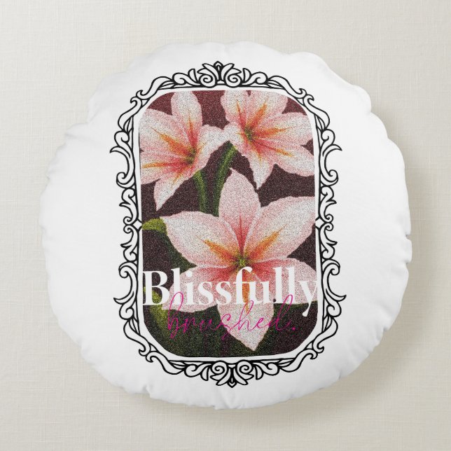 Almofada Redonda Escarlate (Frente)