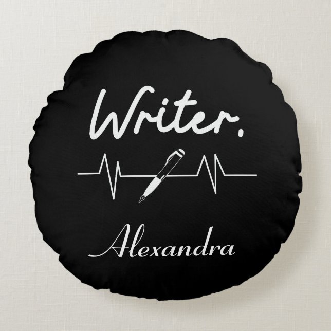 Almofada Redonda Escritor (Frente)