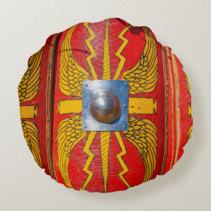 Almofada Redonda Escudo Militar Romano - Scutum