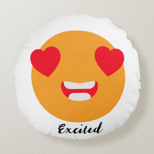 Almofada Redonda Espalhar sorrisos no Dia Emoji: Emoji Animado