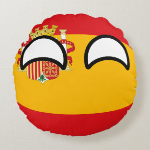 Almofada Redonda Espanha Geeky de tensão engraçada Countryball
