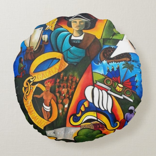 Almofada Redonda Esperança no nascer do sol 2007 (Verso)