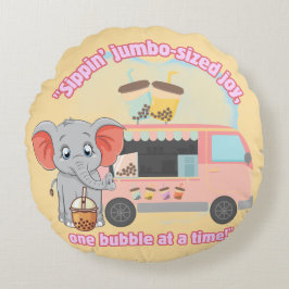 Almofada Redonda Espetar alegria de tamanho grande, uma bolha de ca