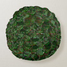 Espirais verdes escuros transparentes sobre a imag