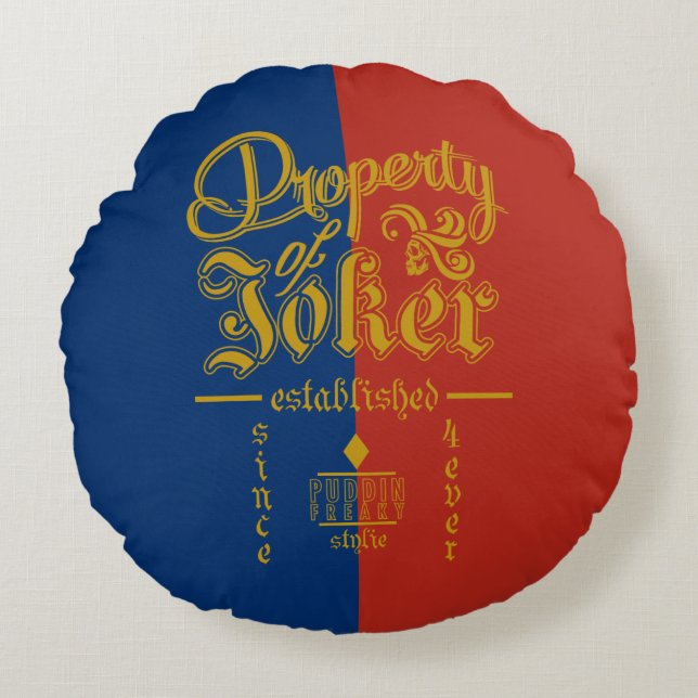 Almofada Redonda Esquadrão Suicida | Puddin Freaky (Frente)