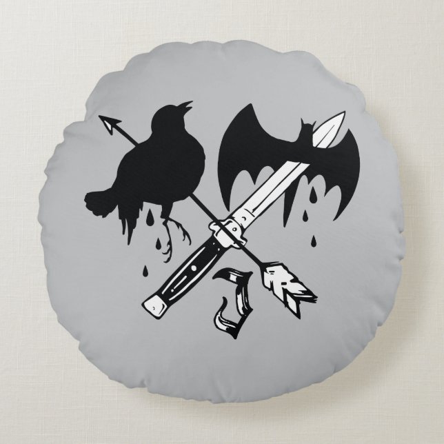 Almofada Redonda Esquadrão Suicida | Símbolo de Joker (Frente)