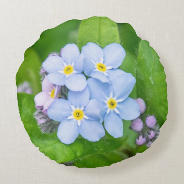 Almofada Redonda Esqueça-me-não (Verso)