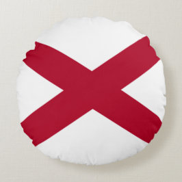 Almofada Redonda Estado da bandeira do Alabama