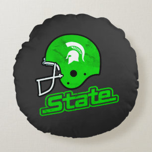 Almofada Redonda Estado de Michigan Frente & Traseira Diferente