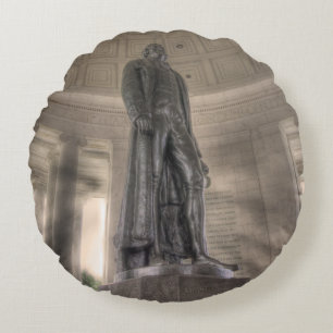 Almofada Redonda Estátua de bronze memorável de Thomas Jefferson
