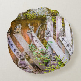 Almofada Redonda estátuas de Buda no templo Senko-ji