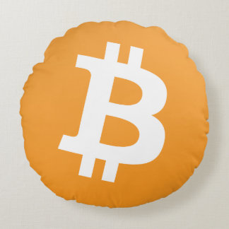 Almofada Redonda Este travesseiro do logotipo do bitcoin é