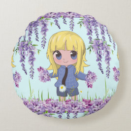 Almofada Redonda estilo anime dalls
