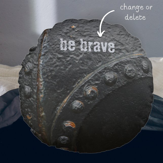 Almofada Redonda Estilo industrial de metal negro (Criador carregado)