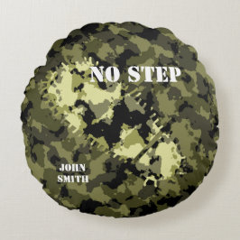 Almofada Redonda Estilo Militar Pintado pela Camouflage