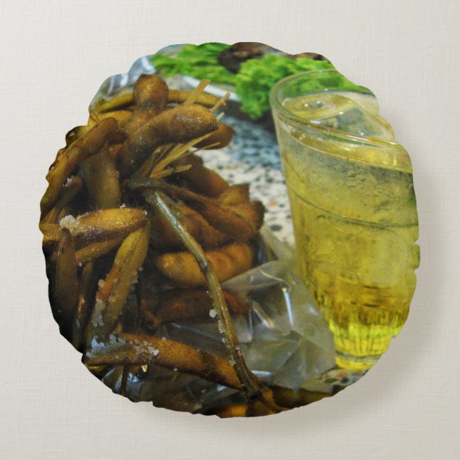 Almofada Redonda Estilo Tailandês Edamame (Frente)