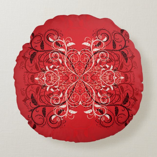 Almofada Redonda Estilos Clássicos de Rolagem (Frente)