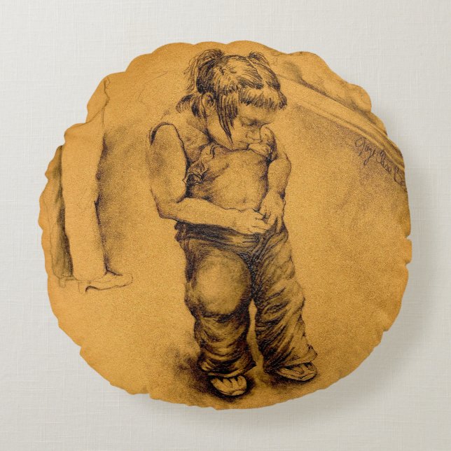 Almofada Redonda Estou perdido em Le Tianguie, México (Frente)