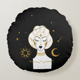 Almofada Redonda Estrela de Astrologia