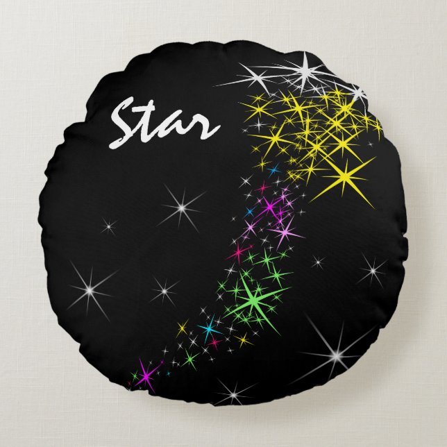 Almofada Redonda Estrela de Natal (Frente)