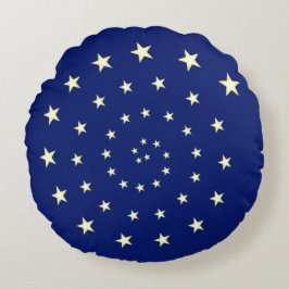 Almofada Redonda Estrelas Elegantes em Espiral em Travesseiro Redon