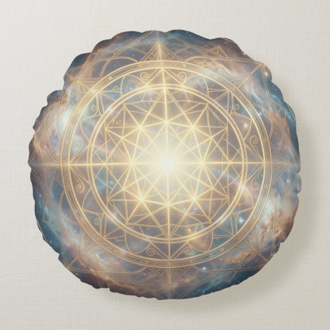 Almofada Redonda Ethereal Vision – Beyond Reality. (Frente)
