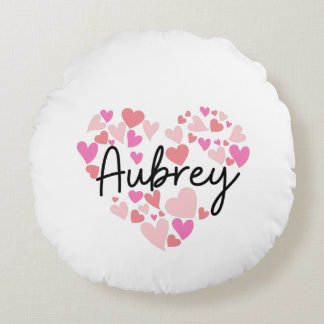 Almofada Redonda Eu amo Aubrey