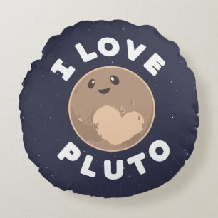 Almofada Redonda Eu amo Pluto