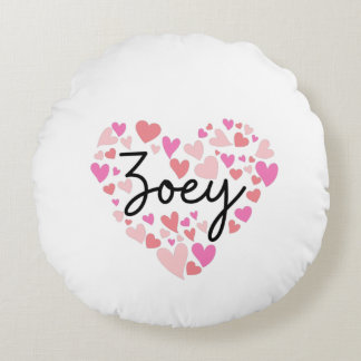 Almofada Redonda Eu amo Zoey