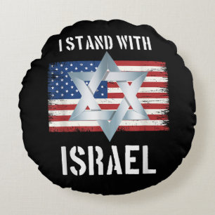 Almofada Redonda eu apoio israel