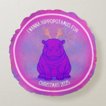 Eu Quero um Hipopótamo para o Natal-Travesseiro Ro