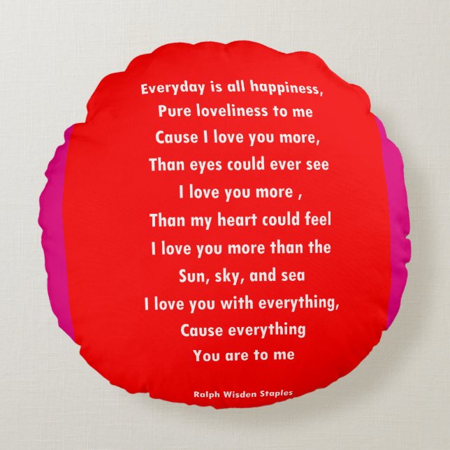 Almofada Redonda Eu te amo (Frente)