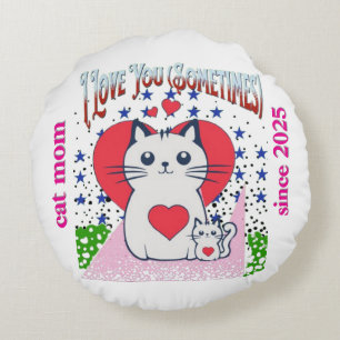 Almofada Redonda Eu Te Amo (Às Vezes) - Travesseiro decorativo Engr