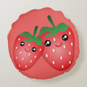 Almofada Redonda Eu te amo baga bonito muita fruta da morango de