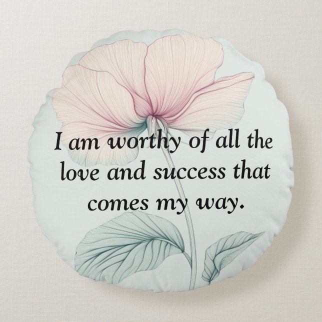 Almofada Redonda Eu Vale A Pena... (Frente)