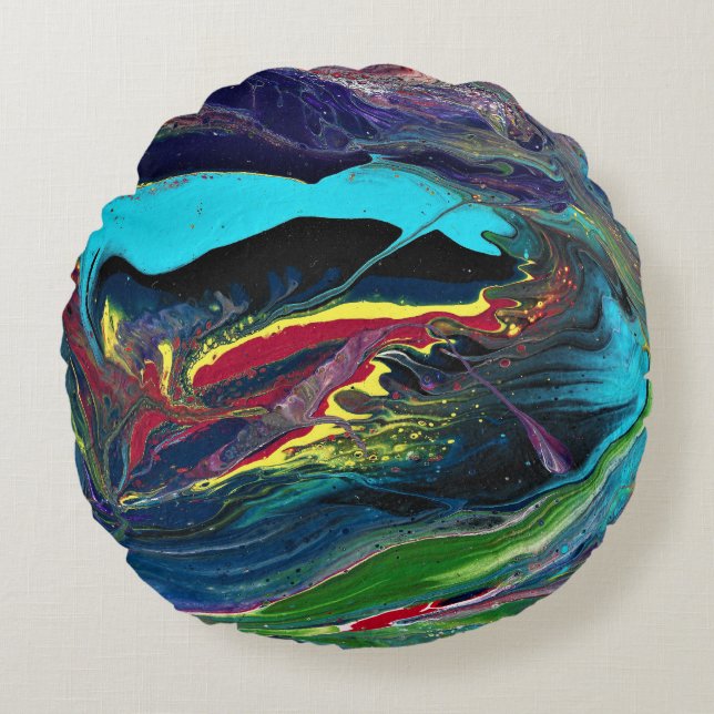 Almofada Redonda Eu vou fazer 3 Travesseiro Abstrato (Frente)