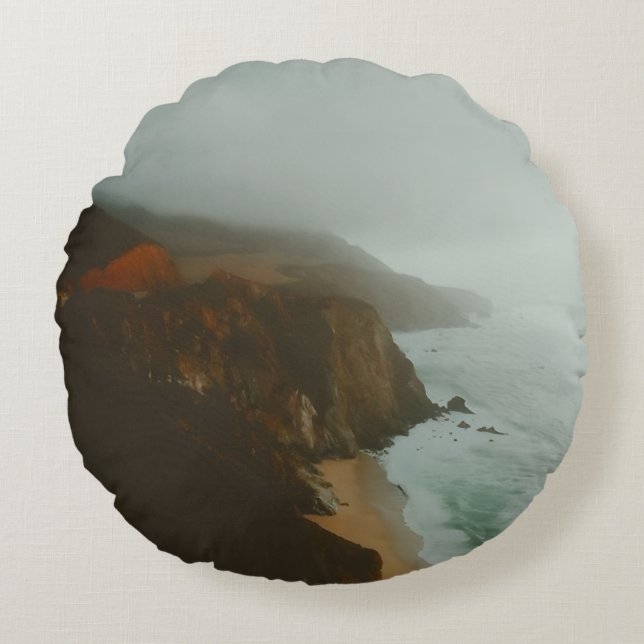 Almofada Redonda Explorando Big Sur (Frente)